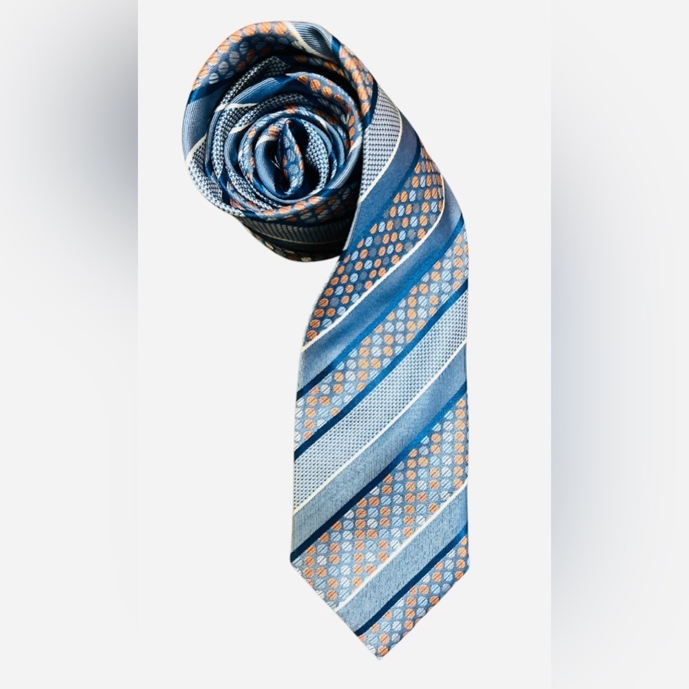 Steven Alan Blue and Orange Patterned Tie